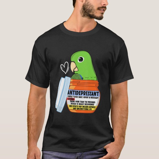 Camiseta Perro antidepresivo lindo I Perro verde (Anverso)