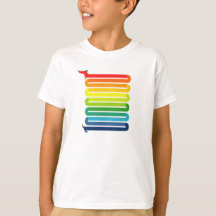 Camiseta Perro arco iris