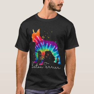 Camiseta Perro arcoiris del cielo de Boston Terrier
