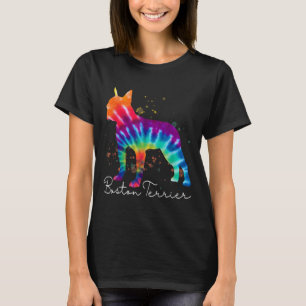 Camiseta Perro arcoiris del cielo de Boston Terrier