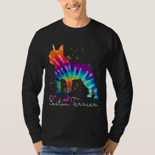 Camiseta Perro arcoiris del cielo de Boston Terrier