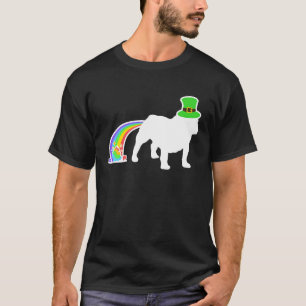 Camiseta Perro arcoíris del día de San Patricio Bulldog