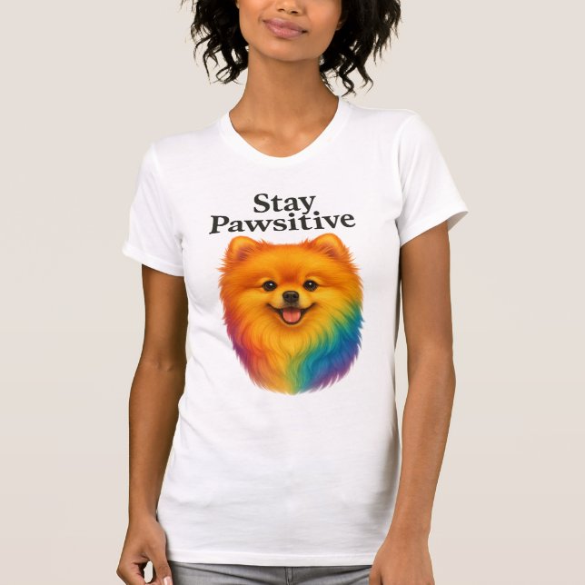Camiseta Perro arcoiris persistente (Anverso)