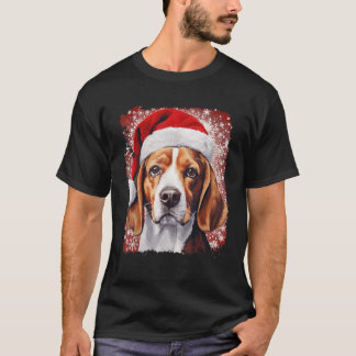 Camiseta Perro Arte Pop Beagle Navidad