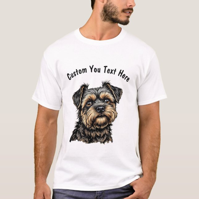 Camiseta Perro asador de Bruselas personalizable (Anverso)