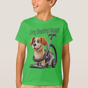Camiseta Perro Aspiradora Vivo y Respirando