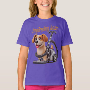 Camiseta Perro Aspiradora Vivo y Respirando