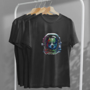 Camiseta Perro astronauta arcoiris