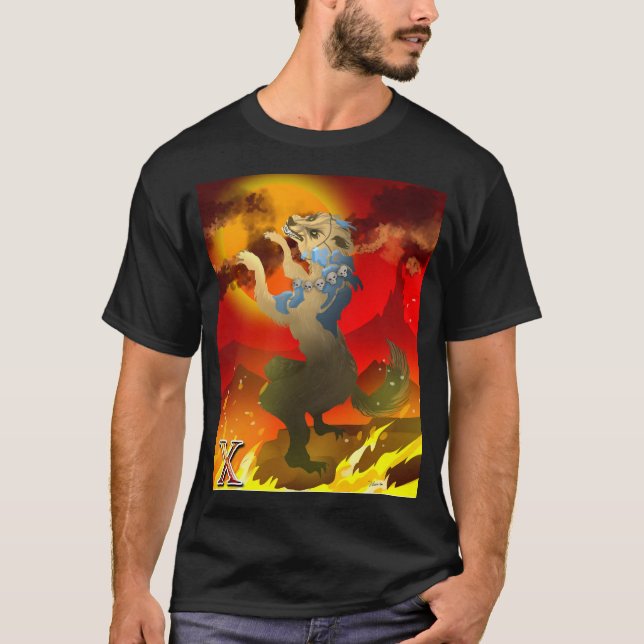 Camiseta Perro azteca de diseño muerto (Anverso)
