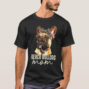 Camiseta Perro Bandana del leopardo del Bulldog francés