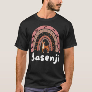 Camiseta Perro Basenji Arcoíris Cachorro Animal retro