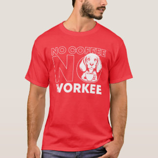 Camiseta Perro Beagle Café Sin Café No Trabaja retro