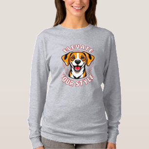 Camiseta Perro Beagle con arte de texto
