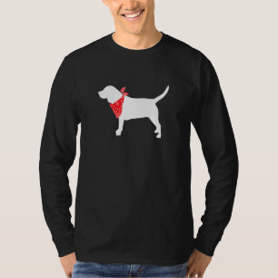 Camiseta Perro Beagle Con Bandana Roja