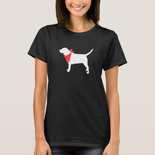 Camiseta Perro Beagle Con Bandana Roja