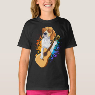 Camiseta Perro Beagle Con Gafas De Sol Jugando Chica De Gui