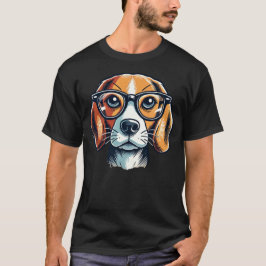 Camiseta Perro Beagle Con Gafas Estilo Arte Pop