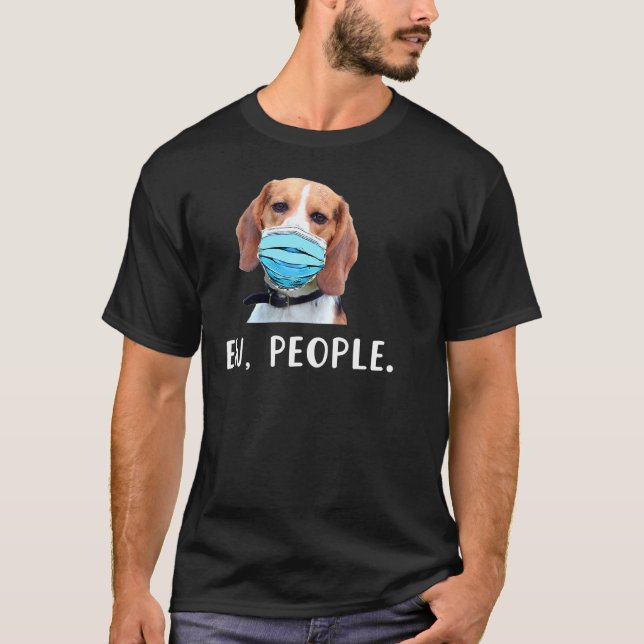 Camiseta Perro Beagle Con Una Máscara De Ojo (Anverso)