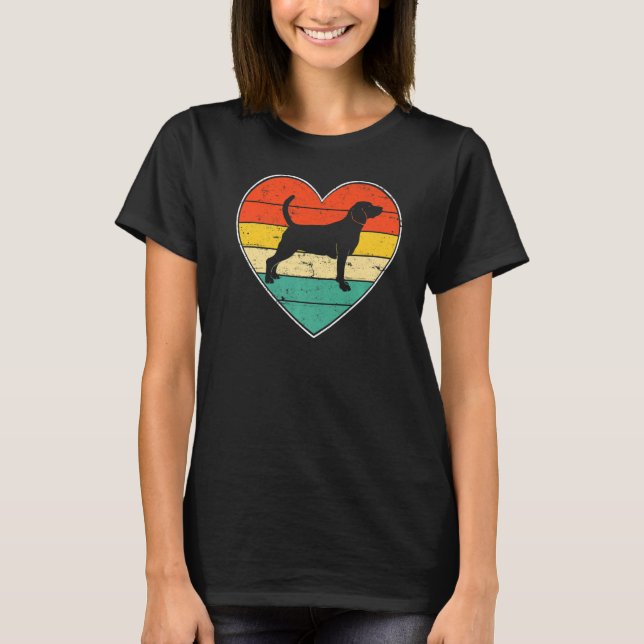 Camiseta Perro Beagle Cute Lover El día de San Valentín Div (Anverso)