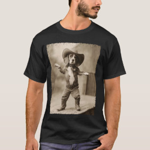 Camiseta Perro Beagle Divertido Vaquero Tonto