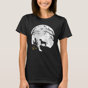Camiseta Perro Beagle en la Luna Ropa de Halloween hombres