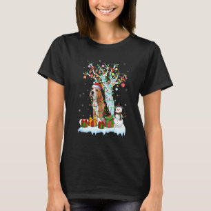 Camiseta Perro Beagle Iluminando el Sombrero de Santa Beagl