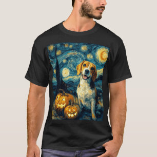 Camiseta Perro beagle lindo Halloween Jack O Lantern Calaba