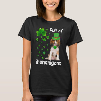 Camiseta Perro Beagle Lleno De Shenanigans Leprechaun St Pa