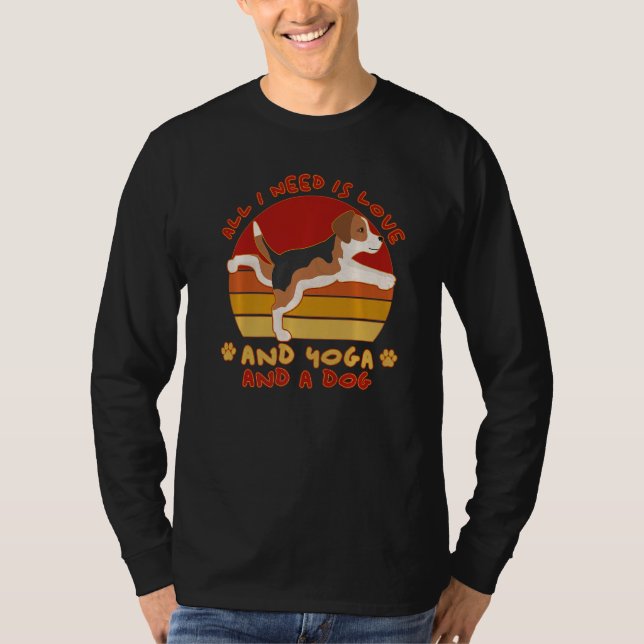 Camiseta Perro Beagle Perro Beagle Perrito Dueño De Yoga Pe (Anverso)