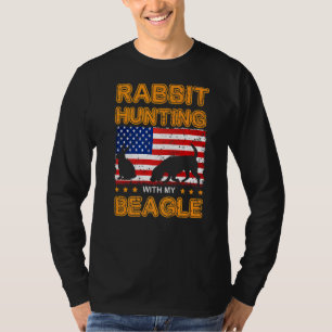 Camiseta Perro Beagle Rabbit Hunting Beagle Hunter Bandera 