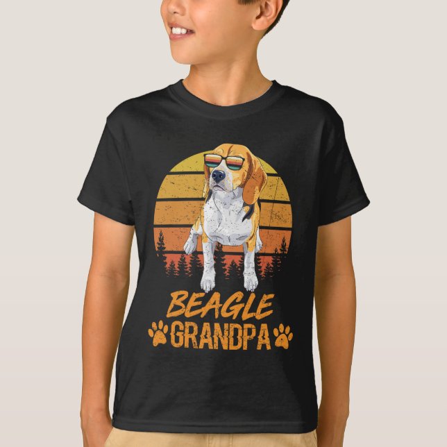 Camiseta Perro Beagle Tricolor Abuelo Pata Papá Día del Pad (Anverso)