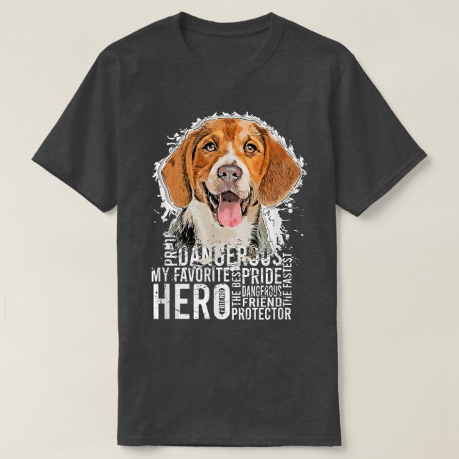 Camiseta Perro bello beagle  (Diseño del anverso)