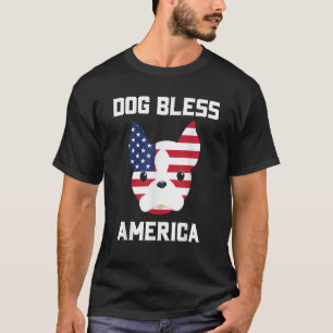 Camiseta Perro bendice a América 4 de julio Puppy Bandera d
