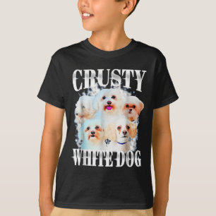Camiseta Perro Blanco Crujiente Divertido Para Hombres Muje