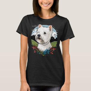 Camiseta Perro blanco del territorio de las tierras altas d