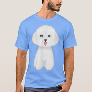 Camiseta Perro blanco felino feliz