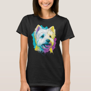 Camiseta Perro blanco occidental lindo en amor por el terri