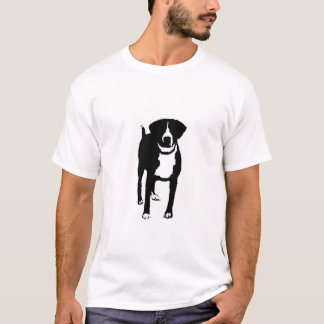 Camiseta perro blanco y negro