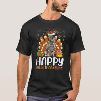 Camiseta Perro Blue Heeler Halloween Navidad Feliz Hallotha