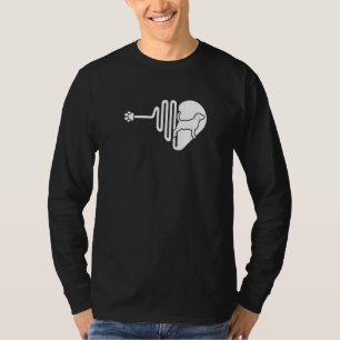 Camiseta Perro Bocker Huella Corazón Dueño de Mascota Veter