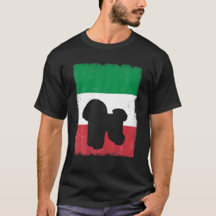 Camiseta Perro boloñés Italia Bandera Madre italiana papá