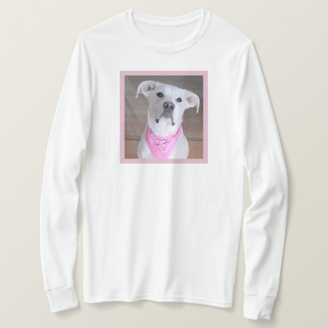 Camiseta Perro bonito en rosa (Anverso del diseño)