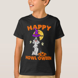 Camiseta Perro Border Collie Blanco Y Negro Bruja Feliz