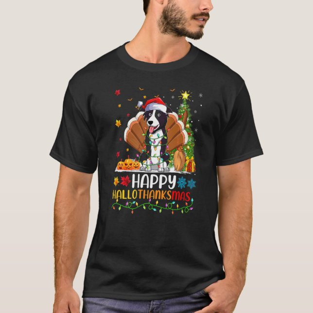 Camiseta Perro Border Collie   Border Collie Hellothanksmas (Anverso)