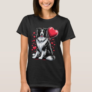 Camiseta Perro Border Collie Dueño de perro en San Valentín