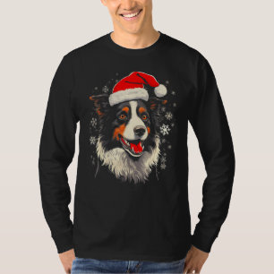 Camiseta Perro Border Collie Navidad