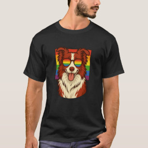 Camiseta perro Border Collie, Orgullo Gay, Queer, LGBTQ+, R