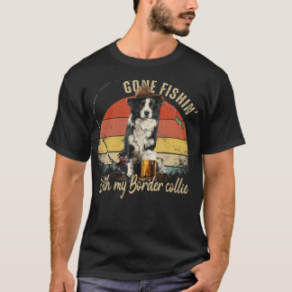 Camiseta Perro Border Collie Retro Vintage Día del Padre Di