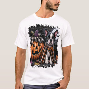 Camiseta Perro Boston Terrier Halloween