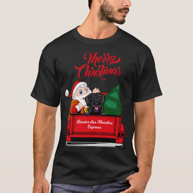 Camiseta Perro Bowier des Flanders con Camión Rojo Santa Cl (Anverso)